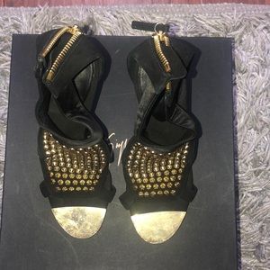 Giuseppe Black Studded Sandals